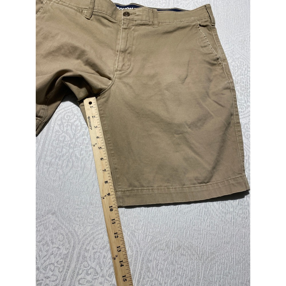 Sonoma Goods For Life Mens Flexwear Khaki Chino Shorts Tan Size 38 Stretch - Picture 5 of 9